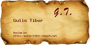 Gulis Tibor névjegykártya